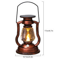 Lámpara De Aceite Retro Con Luz LED Solar Para Jardín Patio Exterior Decoración Colgante Iluminación Para Camping Picnic - details 8