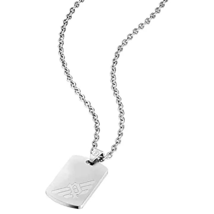 Police S14Alf02P Colgante Acero  con Cadena para hombre - 1