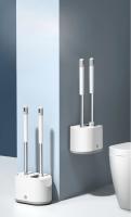 Juego De Cepillo De Inodoro De Silicona Con Dos Manos Kit De Limpieza De Baño Accesorio De Lavabo Montaje En Pared Sin Taladro Herramienta De Limpieza De Baño - details 14