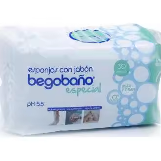 Begobaño Esponja Enjabonada Desechable 30Uds - 1