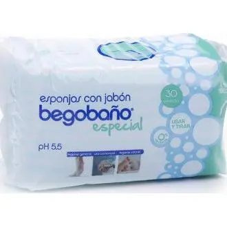 Begobaño Esponja Enjabonada Desechable 30Uds - 1