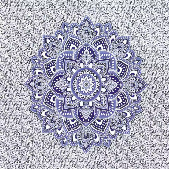 Pareo / Manta / Tapiz de 210 x 240 cm estilo mandala étnico indio multiuso para picnic, playa, decoración de hogar - 1