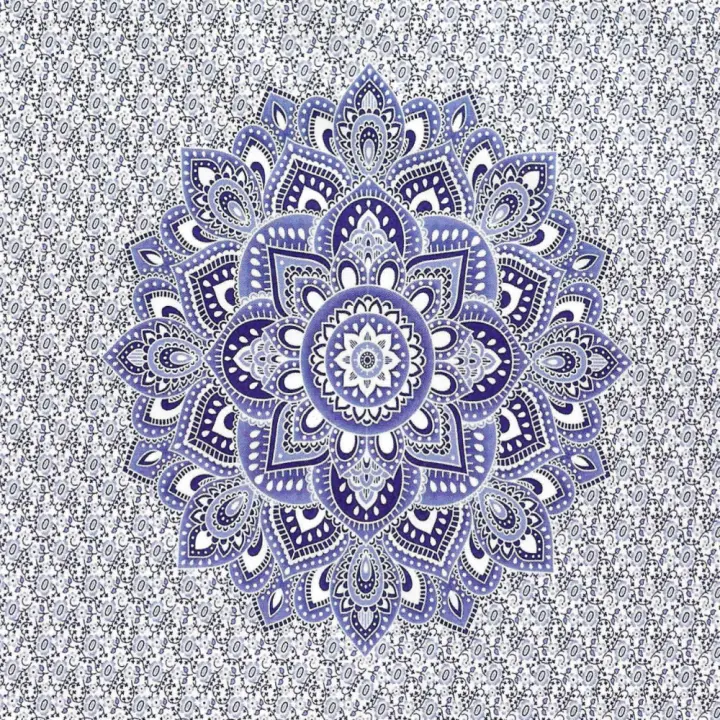 Pareo / Manta / Tapiz de 210 x 240 cm estilo mandala étnico indio multiuso para picnic, playa, decoración de hogar - 1