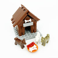 Bloques De Construcción MOC City Cattery Para Niños Y Niñas Casa De Gatos Granja Partes Bloques DIY Regalo Compatible Con Bloques Clásicos Tamaño Pequeño Material ABS - details 0