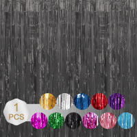 Juego De 1 Pieza De Cortina De Foil Dorado De 9.8 Pies Para Fondo De Fotografía De Cumpleaños Decoración De Fiesta Streamers De Aluminio - details 67