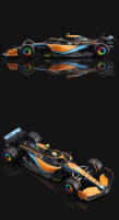 Modelo De Coche De Carreras Bburago 1:43 McLaren F1 MCL36 2022 Australian Grand Prix GP #3 Ricciardo #4 Norris Aleación Vehículo Die-cast Juguete De Carreras - details 8
