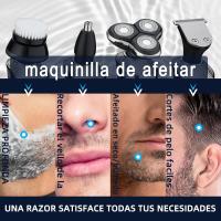 Maquina de Afeitar Hombre Profesional, 4 en 1 Afeitadora Electrica Seco y Húmedo, Maquina de Cortar Pelo con Pantalla LED, Shaver Cara Nariz Orejas - details 1