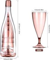 Copas de vino de plástico desmontables, Copas de champán para picnic de 200 ml, resistentes al calor e irrompibles - details 3