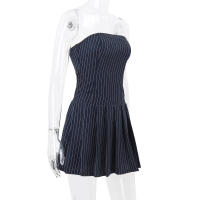Vestido A-Line Sin Mangas De Moda Coreana Candyhot Elegante Con Cuello Abierto Y Pliegues Slim Para Mujer Vestido De Verano Y2K Estilo Callejero Sexy Con Zipper - details 10