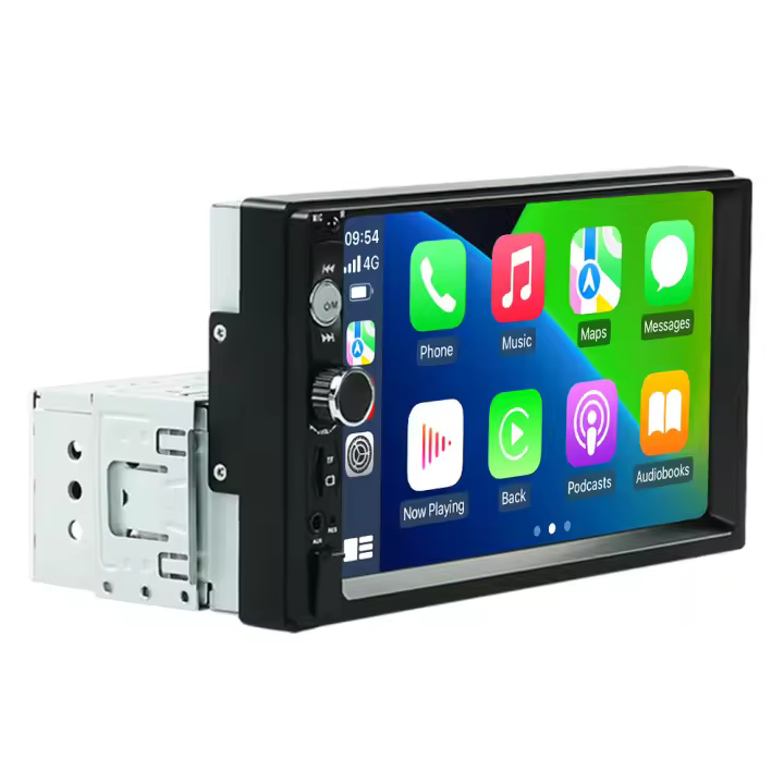 Reproductor Multimedia Para Coche 1Din 7 Pulgadas Con Carplay Android Auto MP5 Universal Para Nissan Hyundai Con Bluetooth Y Control Del Volante - 1