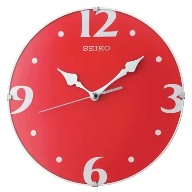 Seiko Qxa515r Seiko Clock Reloj De Pared Para Unisex Color Rojo - 1