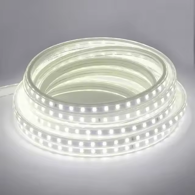Tira De LED 220V Blanca Impermeable Con Enchufe Europeo 60LED/M 5050 Para Iluminación Exterior Decorativa En Armario Y Vestíbulo - 1