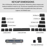 Teclas OEM 104 Para Teclado Mecánico RGB Altas Con Retroiluminación En Español Árabe Ruso Francés Coreano Alemán Thai Portugués - details 2