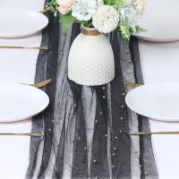 Corredor De Mesa Semi-Transparente De Gauze Verde Esponja Para Bodas Navidad Fiestas Y Banquetes Decoración De Pastel - details 0