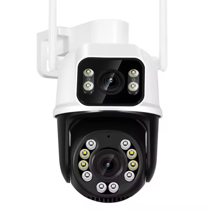 Nueva Cámara De Vigilancia PTZ 4K 8MP Con Doble Lente Y Pantalla Dual Detecta Humanos Con Inteligencia Artificial iCSee Exterior IP66 - 1