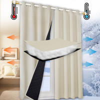 Cortinas De Blackout Tejidas 100% Gruesas Para Invierno Con Anillas Listas Para Instalar Para Sala De Estar Dormitorio Decoración Y Aislamiento De Luz - details 19
