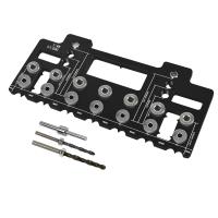 Kit De Juego De Herramientas Para Agujeros Rectos Y Bolsillo En Aluminio Locator De Agujeros De Punzón De Arco Iris Guía De Perforación Para Estante Juego De Herramientas De Carpintería DIY - details 4