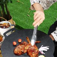 Sartén De Asado Redonda Aluminio No Adherente Para Barbacoa Y Frying Pánuelo De Sartén Para Grill Top Griddle Pan BBQ Al Aire Libre Placa De Barbacoa De Hierro Fundido - details 7