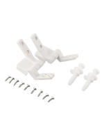 Paquete De 1 Pared De Inodoro En Plástico Blanco Con Tapa Y Resorte Reemplazo Con Tornillos Y Tornillos Apto Para Inodoros Y Baños Herramienta Pequeña - details 24