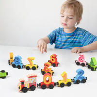 Juguete De Tren De Madera Montessori Para Niños Y niñasEducación Temprana Alfabeto Magnético Conjunto De Tren De Números Para Bebés Juegos De Matemáticas - details 5