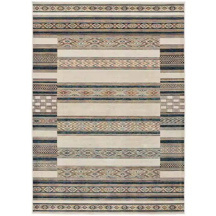 ATTICGO Alfombra de Interior Estilo Mosaico en Multicolor - Antalia 109 | 95X140, 135X195, 160X230 cm - 1