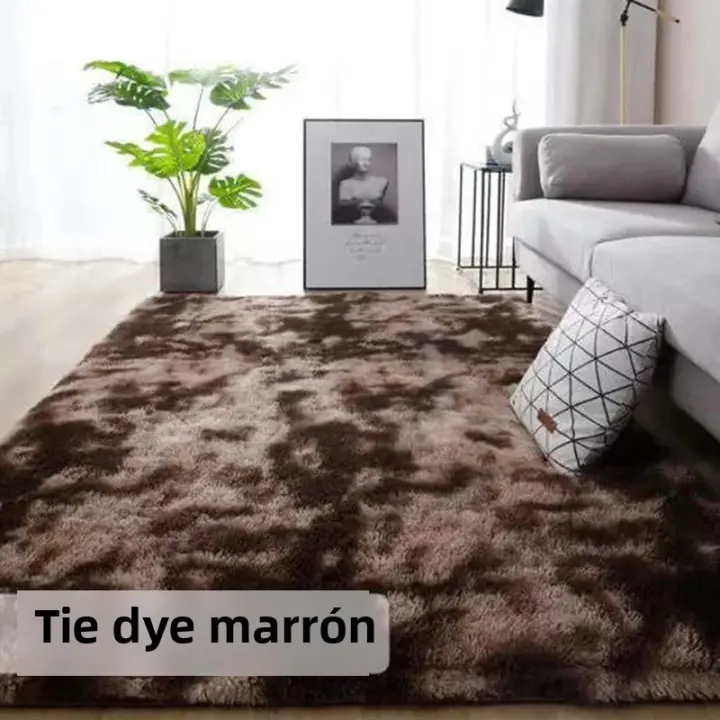 Carpetas De Suelo De Estilo Nórdico Con Patrón Tie Dye Resistente a La Suciedad Para Sala De Estar Dormitorio Tejido De Poliéster Moderno Y Lujoso - 1