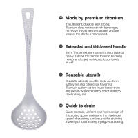 Cuchara De Titanio Boundless Voyage Para Camping Y Viajes Reutilizable Utensilio De Cocina Redondo Para Hogar Y Acampada - details 1
