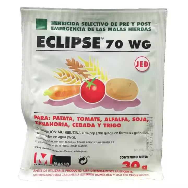 Eclipse 70 WG Herbicida sistémico y selectivo diseñado para controlar gramíneas y malas hierbas de hoja ancha en preemergencia y postemergencia para Patata, Trigo, Alfalfa, Cebada,Tomate y Otros - Massó - 1