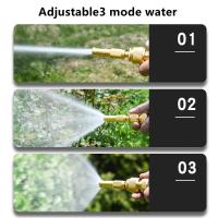 Pistola De Agua De Latón Con Conector Rápido Para Jardín Regulador De Presión Ajustable Herramienta De Jardinería Con Patrón Variable - details 0