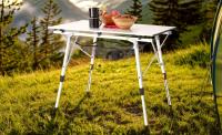 AREBOS Mesa de camping 90 x 51,5 cm mesa rodante aluminio mesa plegable exterior - details 1