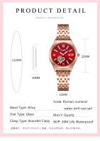 Reloj De Cuarzo Para Mujer POshi Marca Lujosa Con Fecha Y Manos Luminosas Acero Inoxidable Resistente Al Agua Reloj De Moda Para Mujer - details 4
