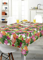 Mantel HuleHule Tex - Diseño Innovador Resistente a Manchas PVC Estampado Multicolor de Frutas y Hojas - Spring Multi - details 0