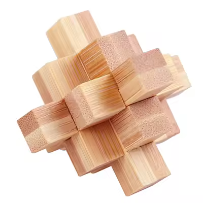 Juego De Puzzle De Madera 3D Para Adolescentes Y Adultos Juguete De Desafío Mental Cubo Mágico Geométrico Unisex - 1