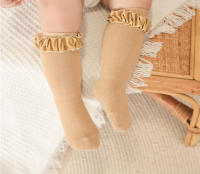 Calcetines De Encaje Para Bebés Y Niñas Infantiles Algodón Suave De Color Sólido Con Flor Adecuados Para Navidad Talla Grande Para 0-3 Años - details 0