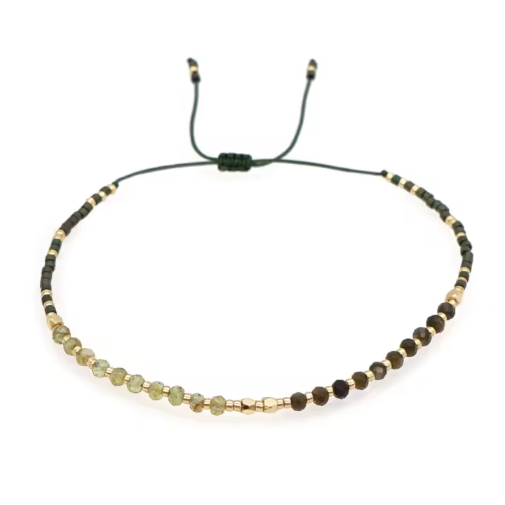 Pulsera De Piedra Natural Con Cuentas Miyuki Para Mujer Joyería Sencilla De Cuerda Pulseras De Moda Sin Cierre - 1