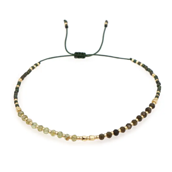 Pulsera De Piedra Natural Con Cuentas Miyuki Para Mujer Joyería Sencilla De Cuerda Pulseras De Moda Sin Cierre - 1