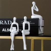 Escultura Decorativa Abstracta En Resina Blanca 1pc Decoración Moderna Para El Hogar Y La Oficina Figura De Arte Sin Marca Ni Origen Específico - details 1