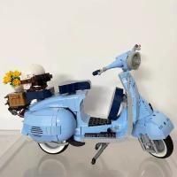 Nueva Vespa 125 Mini Oveja Motocicleta En Bloques De Construcción Técnica Alta Juguete Para Niños Regalo Material ABS Sin Batería - details 7