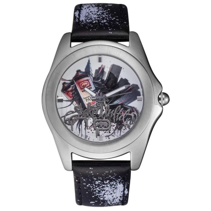 Marc Ecko Orologio Uomo E07502G2 – Quarzo Analogico, Cassa Acciaio E Cinturino In Pelle Di Vitello Bianca