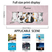 Toalla De Baño Digital Impreso De Gato Rosa Dulce 160x80cm Aumentada Y Suave Toalla De Playa Gruesa Y Cómoda Para El Inodoro - details 4