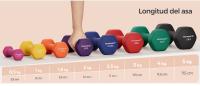 SONGMICS Juego de 2 mancuernas, mancuernas hexagonales, revestimiento de neopreno, entrenamiento de fuerza, entrenamiento de fitness, para el hogar,Rojo Rubí/Naranja Papaya - details 5