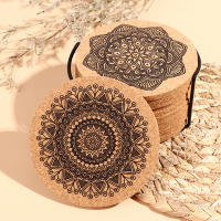 Juego De 12 Cojines De Madera Redondo Para Taza Con Soporte Ecológico Resistente Al Calor Para Mesa De Cocina Accesorio De Decoración Nórdica - details 0