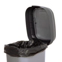 Curver - Cubo de basura Dual Swing 50L gris, diseño vertical compacto, tapa basculante con doble apertura, ideal para cocinas familiares y oficinas, medidas 31x42x62 cm, materiales resistentes, fácil de limpiar, estilo moderno para cualquier espacio - details 4