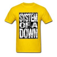 Camiseta De Hombre SYSTEM of a down 2018 Estampado De Letras Vintage Punk Manga Corta Colores Negro Y Blanco Top Tees Streetwear - details 4