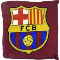 Cojín Decorativo Terciopelo FC Barcelona Licencia Oficial 50x50 cm - Diseño escudo centrado del FC Barcelona en fondo granate Manterol - details 0