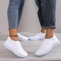 Zapatos Casuales Para Mujer Transpirables Moda Zapatos Planos De Caminar Negros Slip on Ligeros Para Correr - details 15