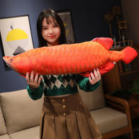 Juguete De Peluche Realista De Arowana Dorada Cálido Y Suave Muñeco De Pescado Almohadilla De Pescado Cojín Para Gatos Regalo Para Todas Las Edades - details 18