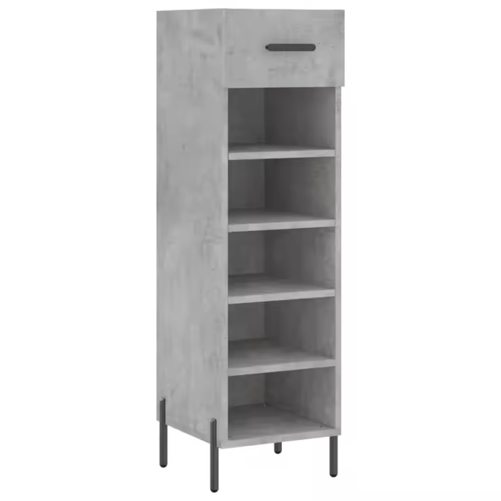 Zapatero Madera de Ingeniería gris Hormigón 30x35x105 cm - 1
