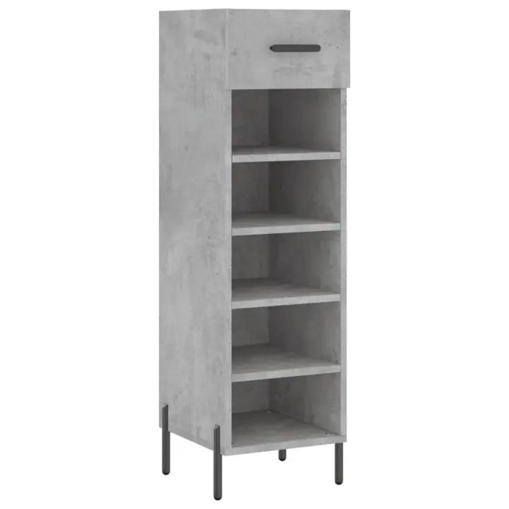 Zapatero Madera de Ingeniería gris Hormigón 30x35x105 cm - 1