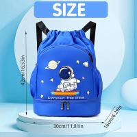 Mochila deportiva para niños, impermeable, para playa, gimnasio, ideal para niños y niñas, con cordón. - details 0
